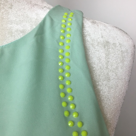 E. Leigh’s green sleeveless layered dress small - Picture 5 of 8